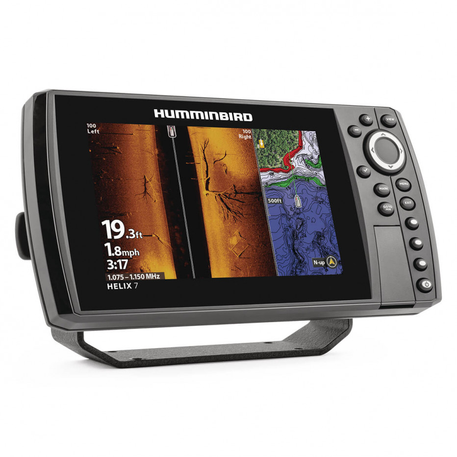 Humminbird Helix 7 G4 : affichage Mega Side Imaging et carte