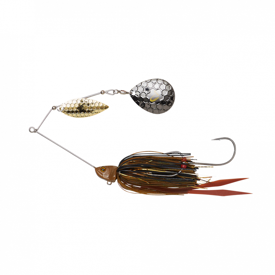 Spinnerbait Savage Gear Da'Bush coloris sombre à jupe fournie